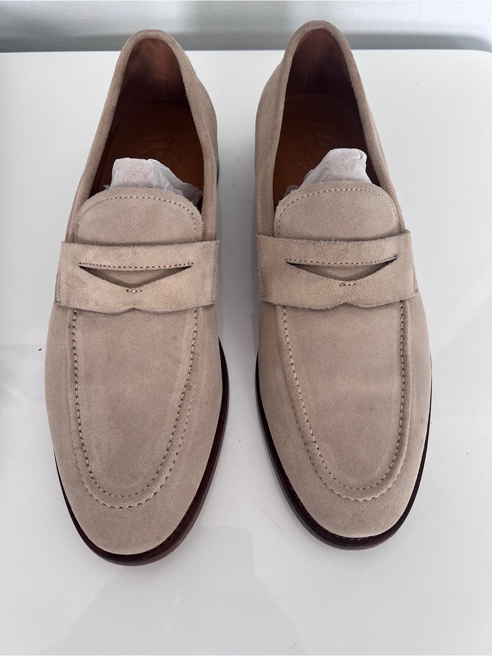 Brooks Brothers Mens Greenwich Penny Loafer Suede Size 10US